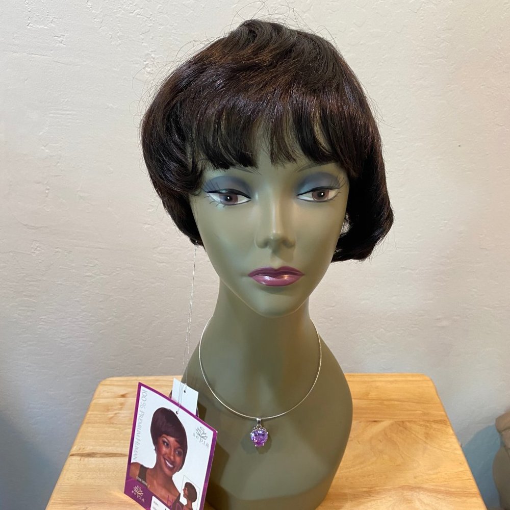 #150 SEPIA 100% HUMAN HAIR WIG